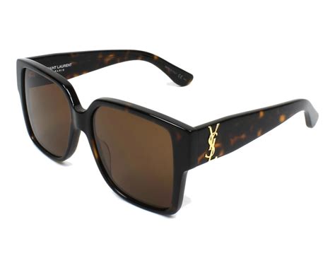 Saint Laurent SLM9 Shiny Dark Havana Brown Sunglasses